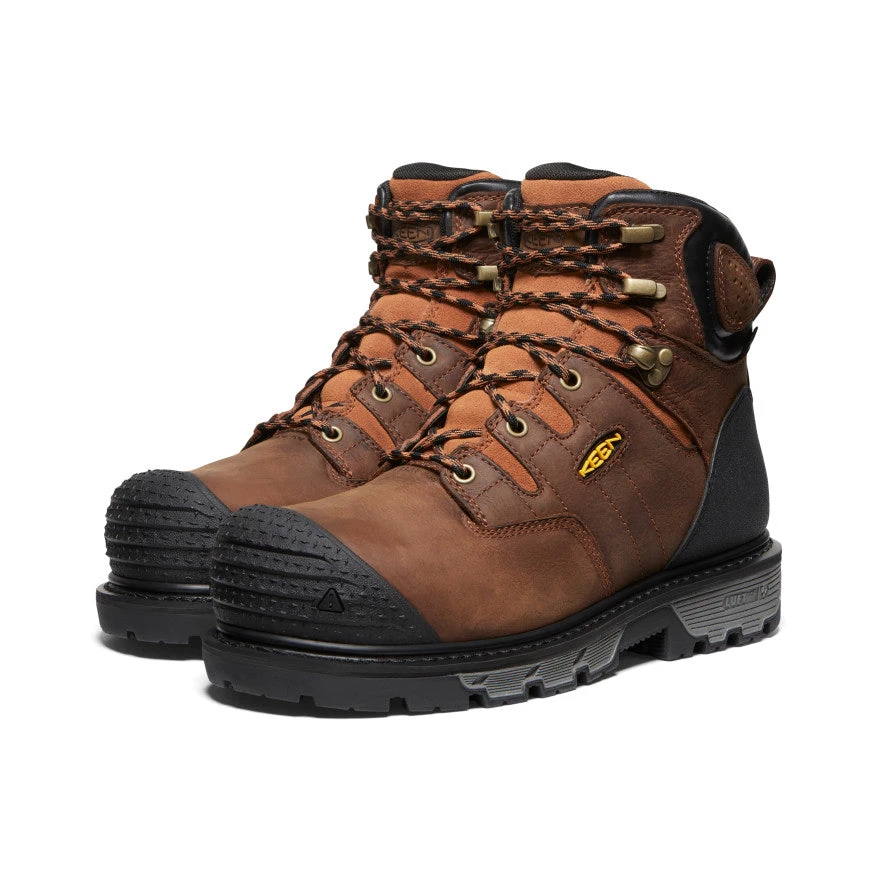 Keen Men's Camden 6" Waterproof Boot (Carbon-Fiber Toe) | Leather Brown/Black - Image 2