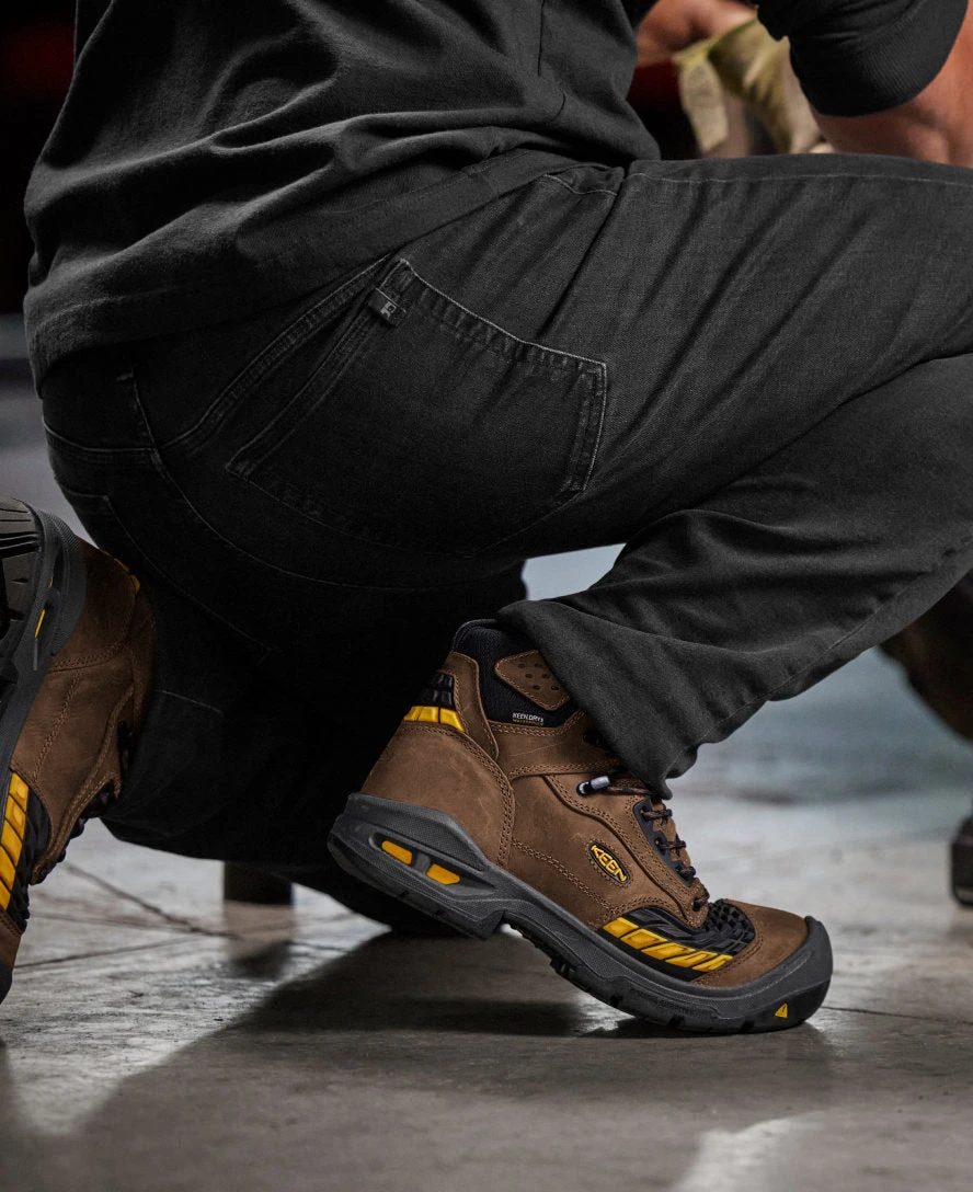 Keen Men's Troy 6" Waterproof Boot (Carbon-Fiber Toe) | Dark Earth/Black - Image 6