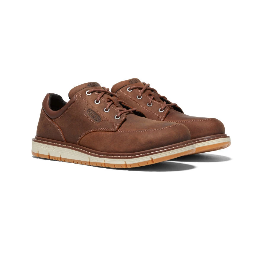 Keen Men's San Jose Oxford (Aluminum Toe) | Gingerbread/Off White - Image 2