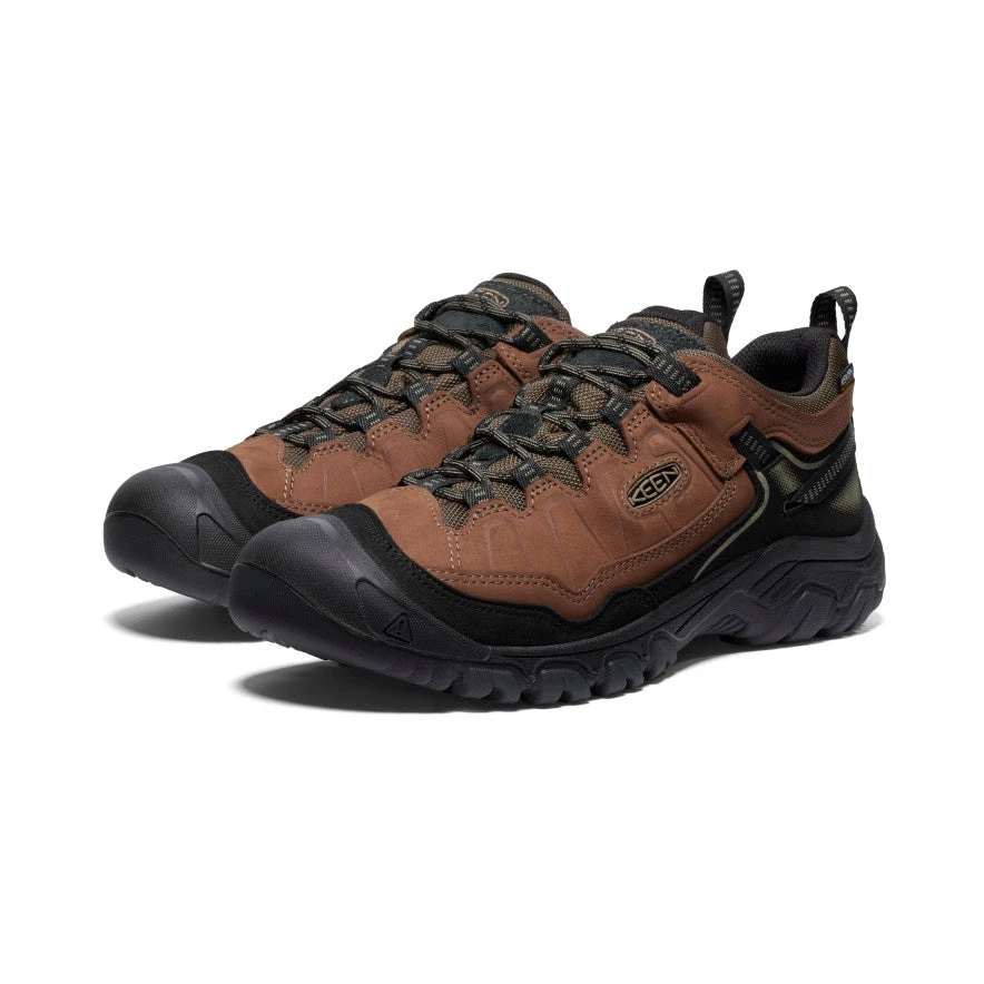 Keen Men's Targhee IV Wide Waterproof Hiking Shoe | Bison/Black - Image 2
