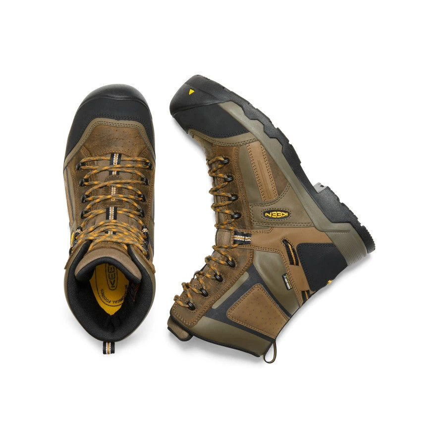 Keen Men's CSA Davenport 8" Insulated Waterproof Boot | Dark Earth/Inca Gold - Image 4