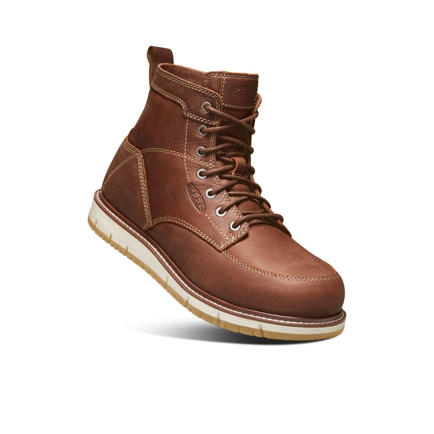 Keen Men's San Jose 6" Boot (Aluminum Toe) | Gingerbread/Gum - Image 3