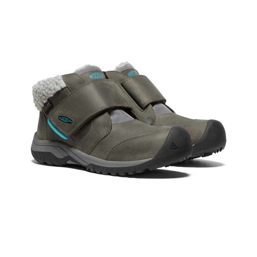 Keen Big Kids' Kootenay IV Waterproof Boot | Steel Grey/Porcelain - Image 2