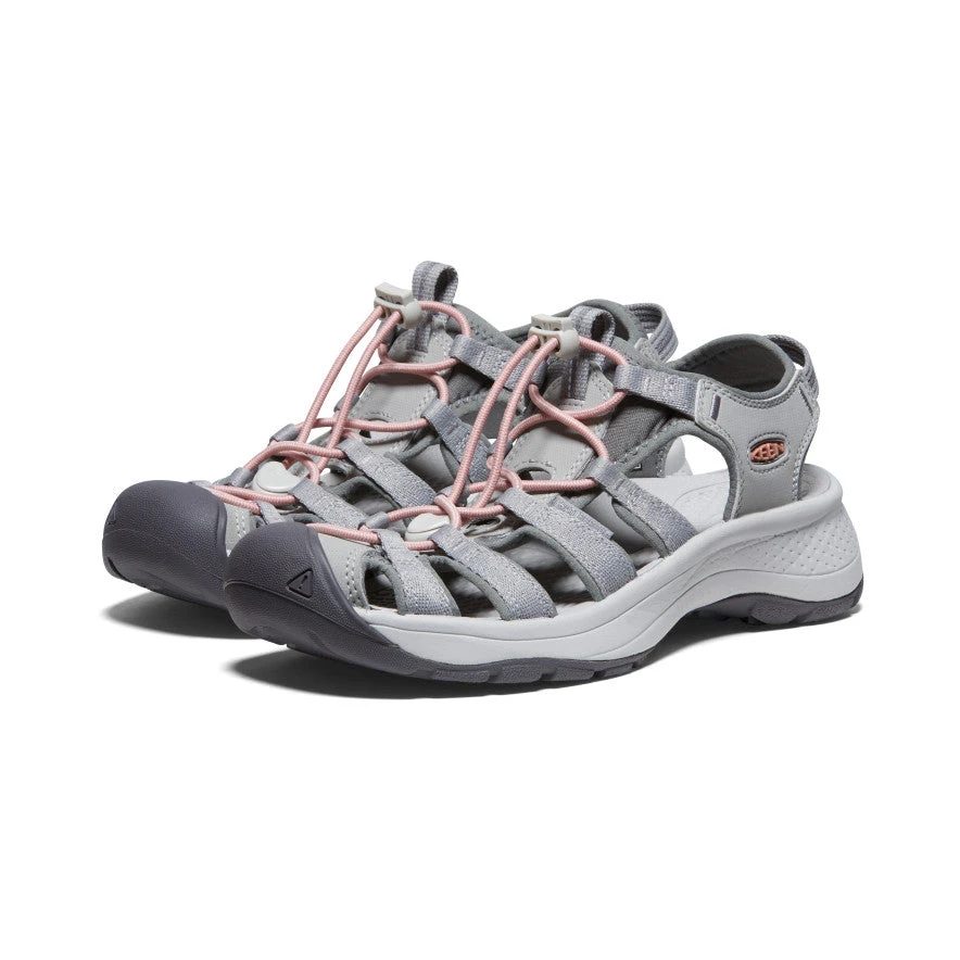 Keen Women's Astoria West Sandal | Grey/Coral - Image 2