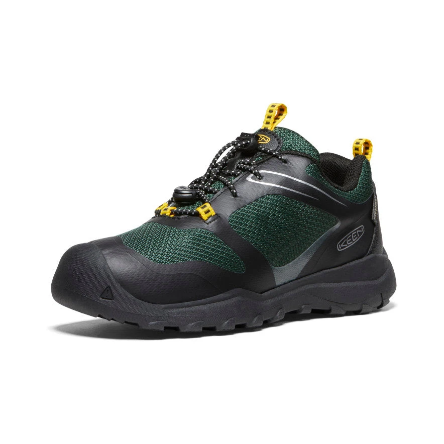 Keen Big Kids' Wanduro Waterproof Shoe | Black/Greener Pastures - Image 3