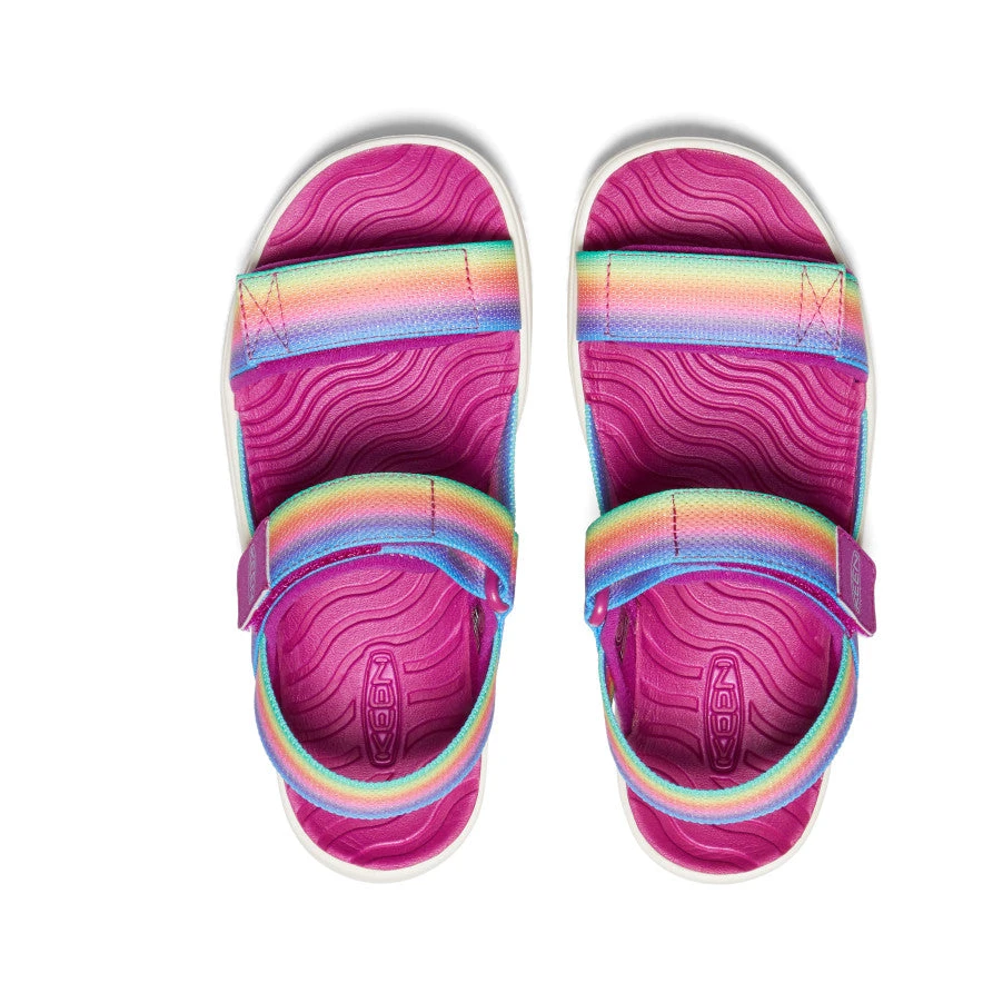 Keen Big Kids' Elle Backstrap | Rainbow/Festival Fuchsia - Image 4