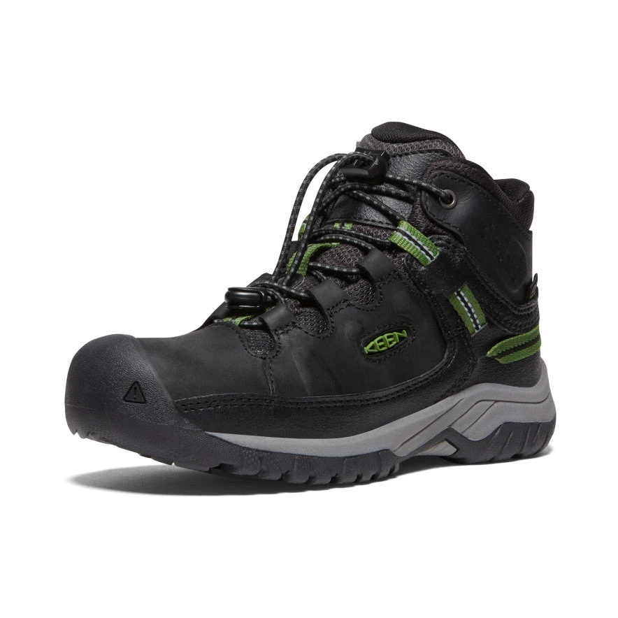 Keen Big Kids' Targhee Waterproof Boot | Black/Campsite - Image 3