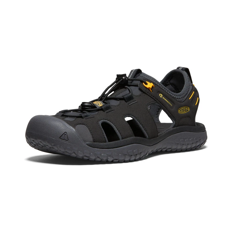 Keen Men's SOLR Sandal | Black/Gold - Image 3