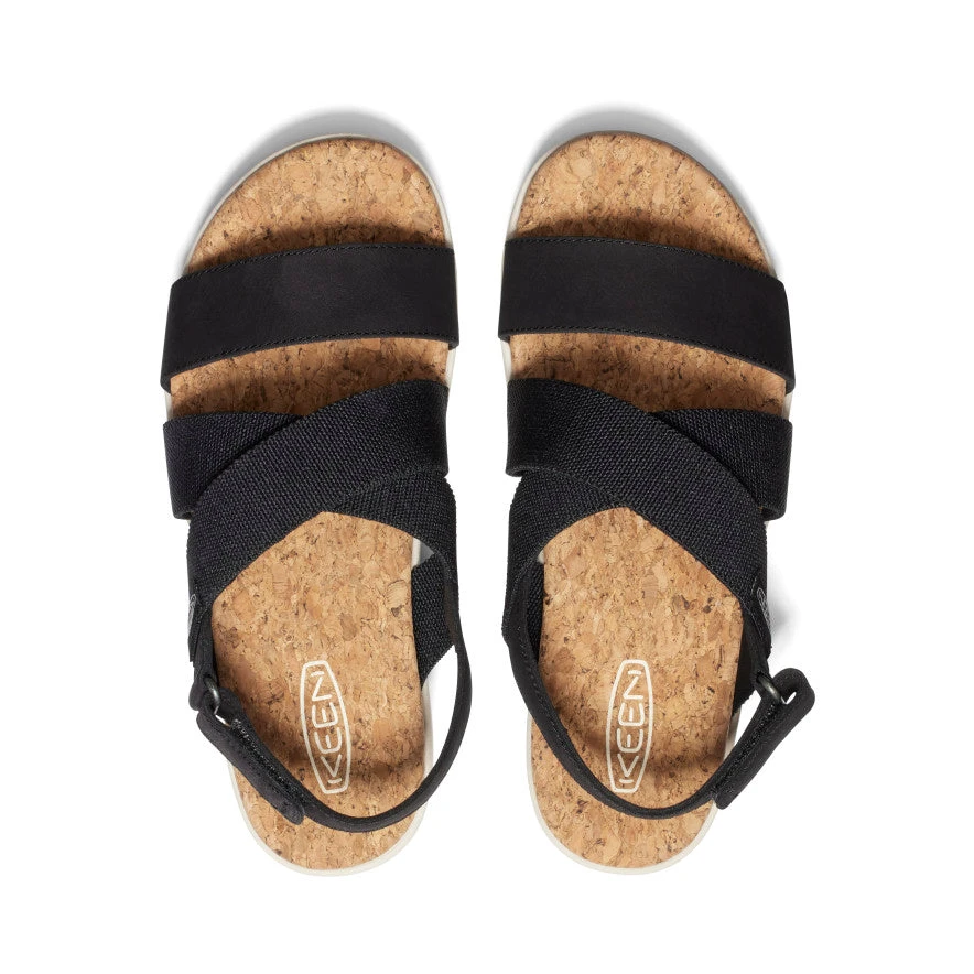Keen Women's Elle Criss Cross Sandal | Black/Birch - Image 4
