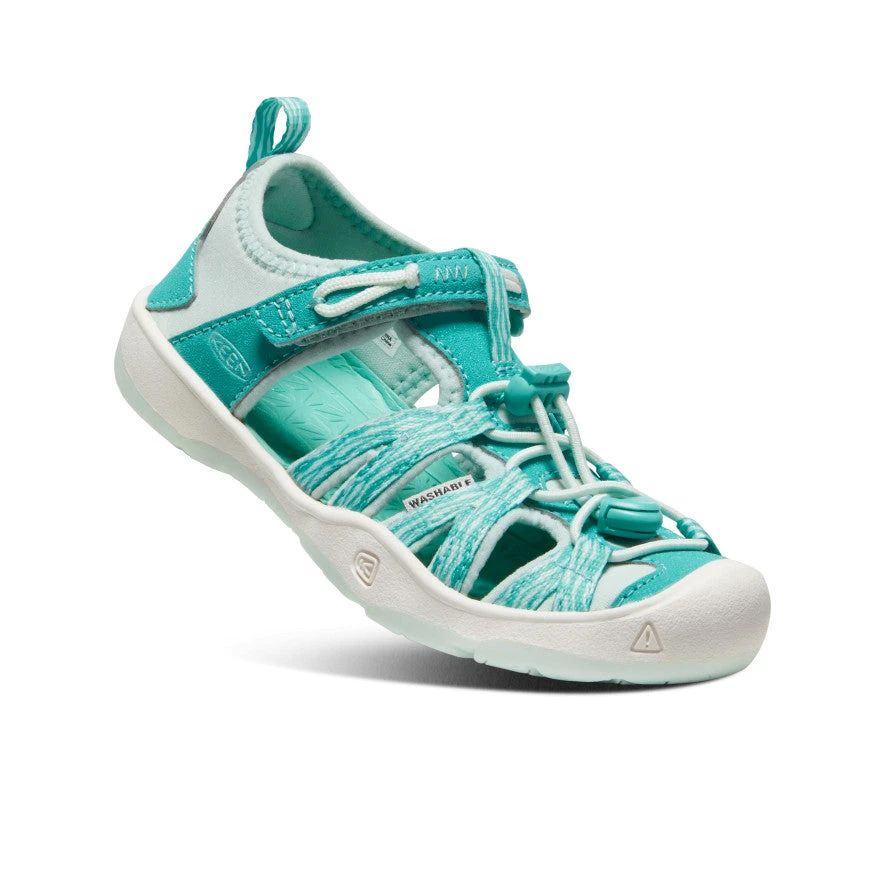 Keen Little Kids' Moxie Sandal | Waterfall/Blue Glass - Image 3