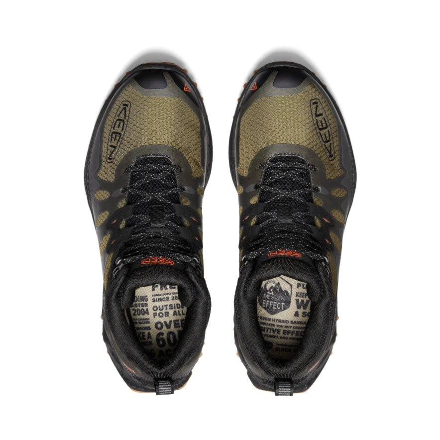 Keen Men's Zionic Waterproof Hiking Boot | Dark Olive/Scarlet Ibis - Image 4