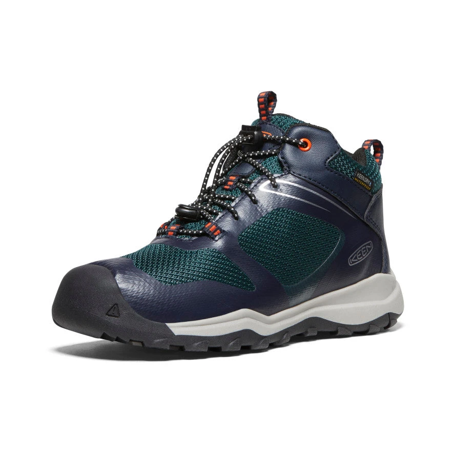 Keen Big Kids' Wanduro Waterproof Boot | Sky Captain/Sea Moss - Image 3