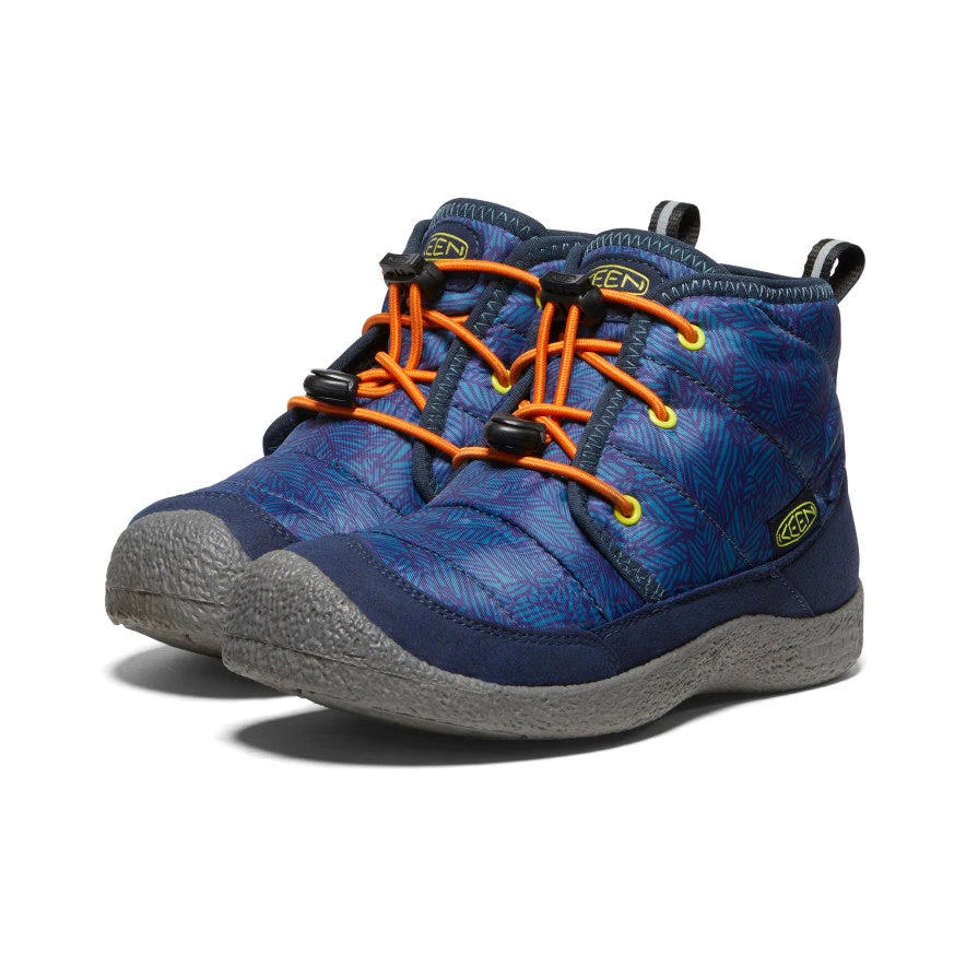 Keen Big Kids' Howser II Waterproof Chukka | Deep Lagoon/Evening Primrose - Image 2