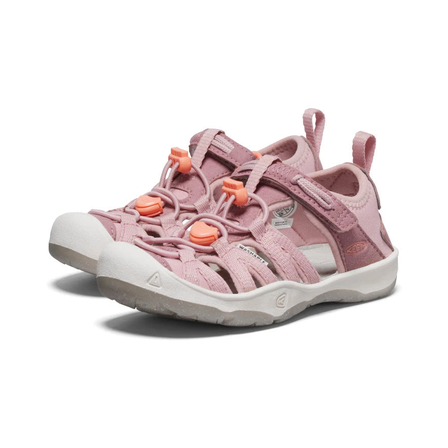 Keen Little Kids' Moxie Sandal | Nostalgia Rose/Papaya Punch - Image 2