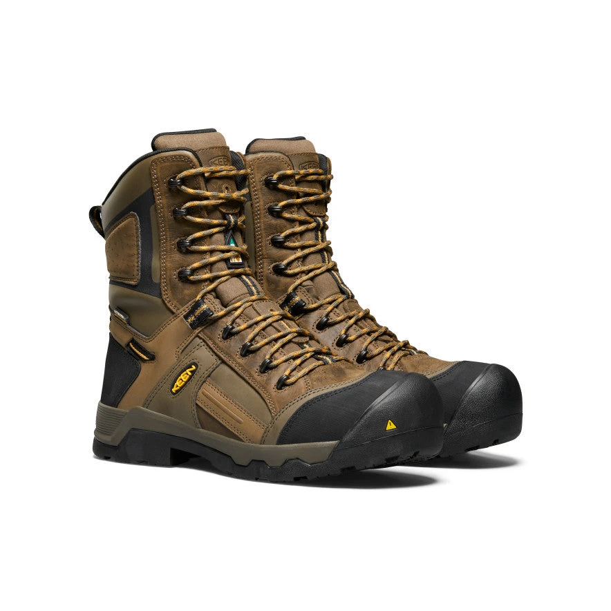 Keen Men's CSA Davenport 8" Insulated Waterproof Boot | Dark Earth/Inca Gold - Image 2