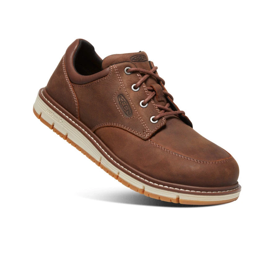 Keen Men's San Jose Oxford (Aluminum Toe) | Gingerbread/Off White - Image 3