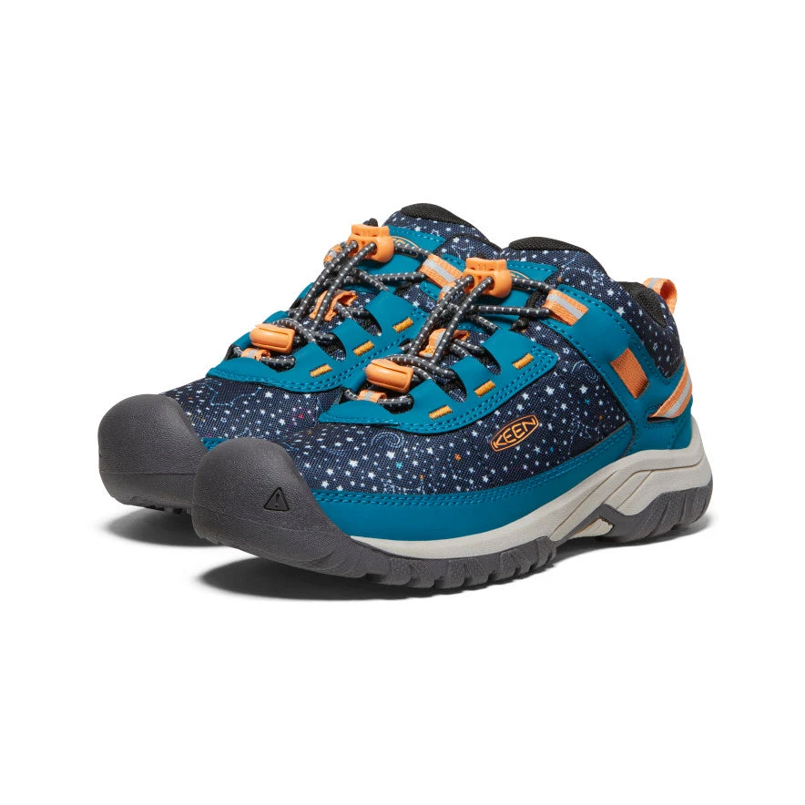 Keen Big Kids' Targhee Sport Vent Shoe | Deep Lagoon/Tangerine - Image 2