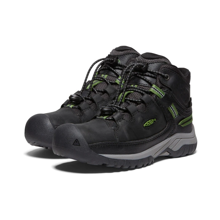 Keen Big Kids' Targhee Waterproof Boot | Black/Campsite - Image 2