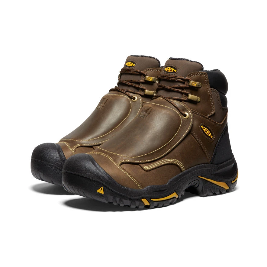 Keen Men's Mt Vernon 6" MET Waterproof Boot (Steel Toe) | Cascade Brown - Image 2