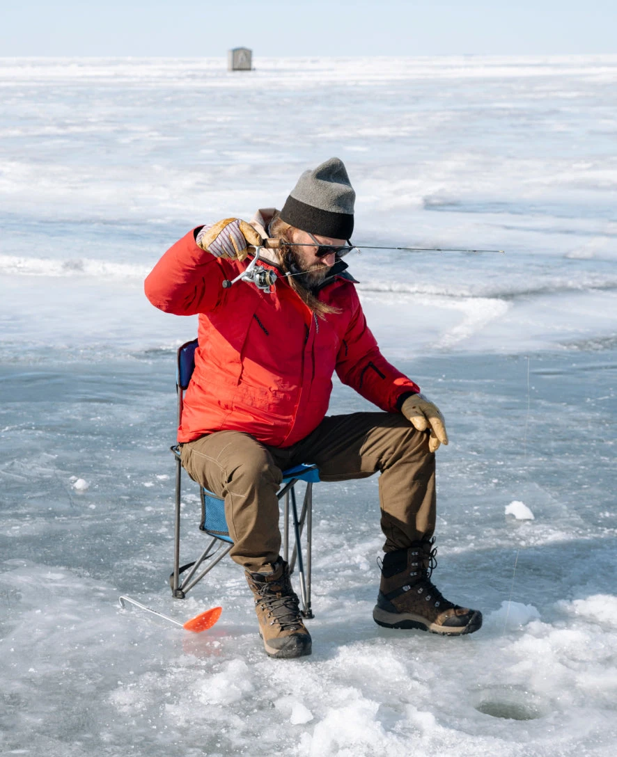 Keen Men's Revel IV High Polar Waterproof Boot | Magnet/Red Carpet - Image 7