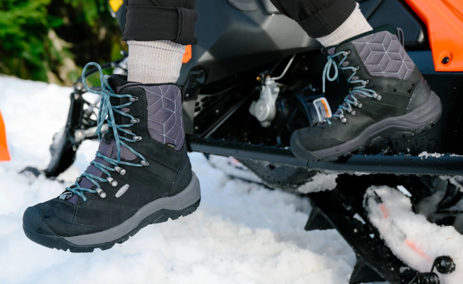 Keen Women's Revel IV High Polar Waterproof Boot | Black/North Atlantic - Image 6