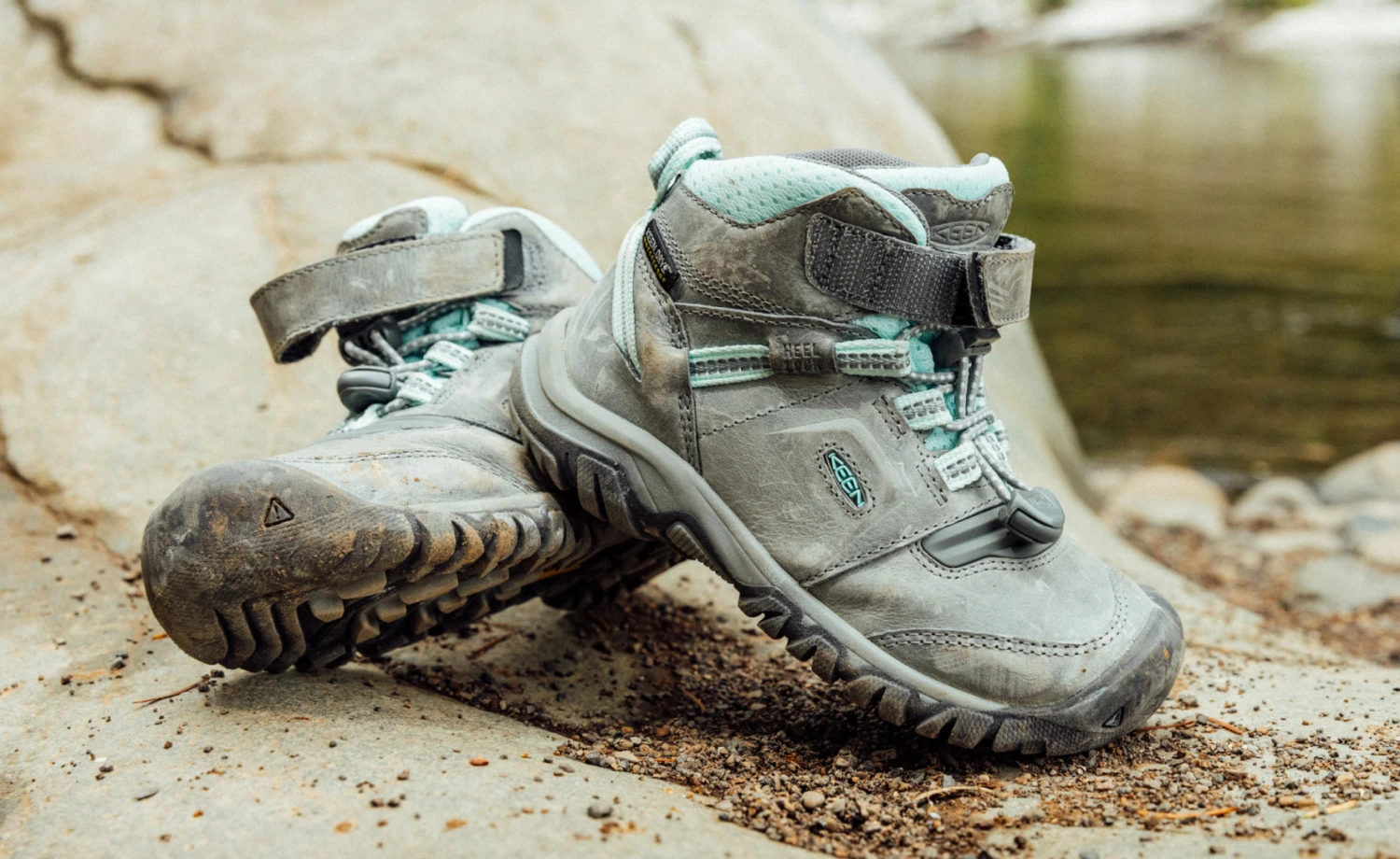 Keen Little Kids' Ridge Flex Waterproof Boot | Dark Olive/Dusky Citron - Image 5