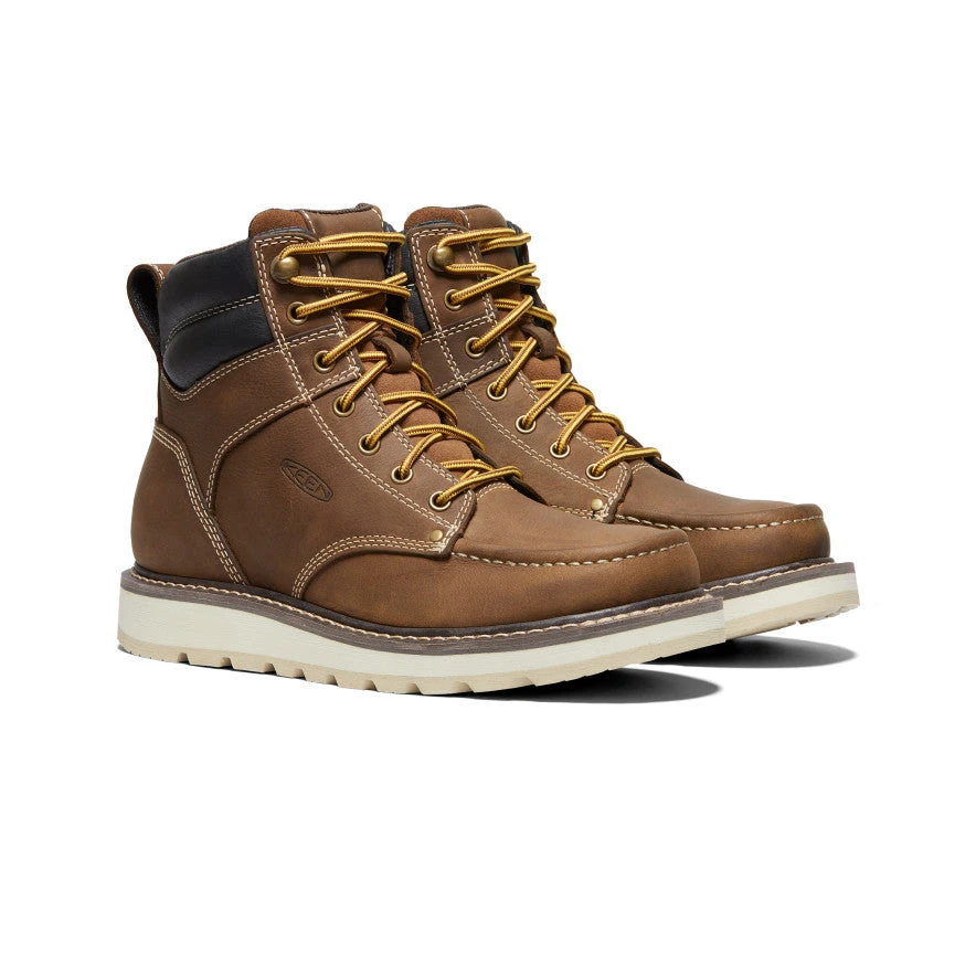 Keen Men's Cincinnati 6" Boot (Soft Toe) | Belgian/Sandshell - Image 2