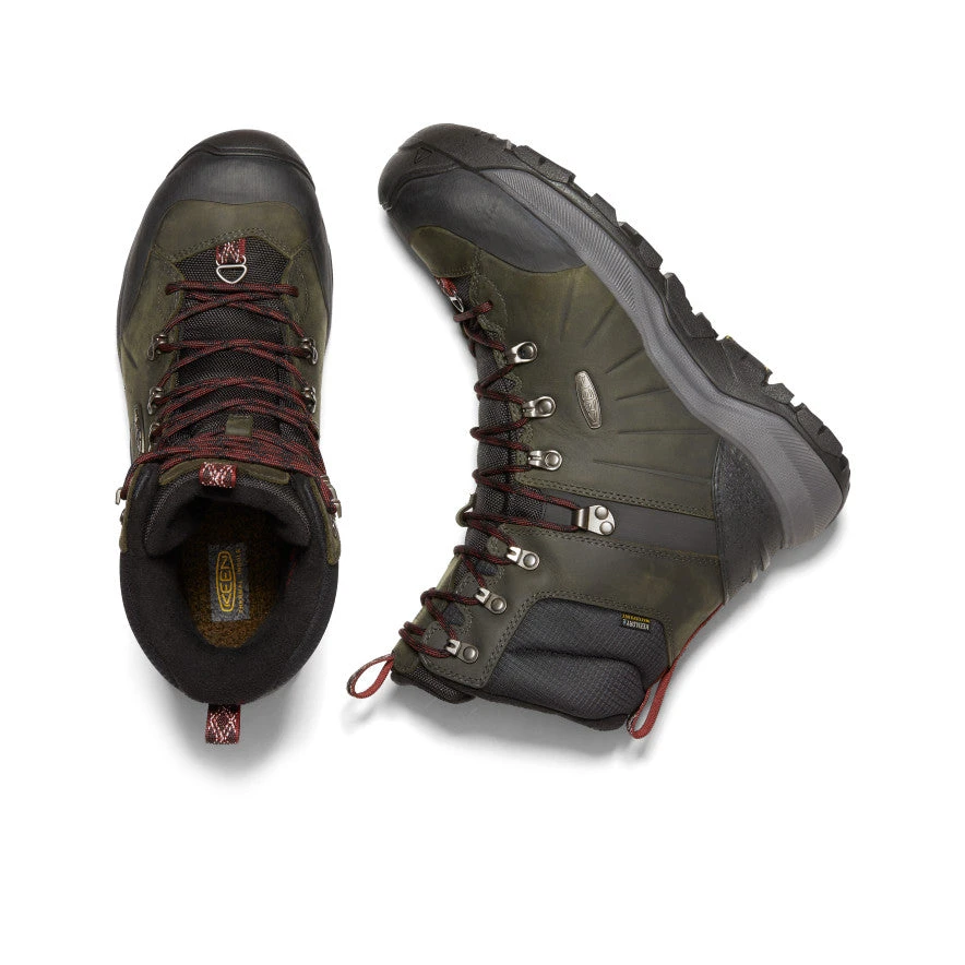 Keen Men's Revel IV High Polar Waterproof Boot | Magnet/Red Carpet - Image 4