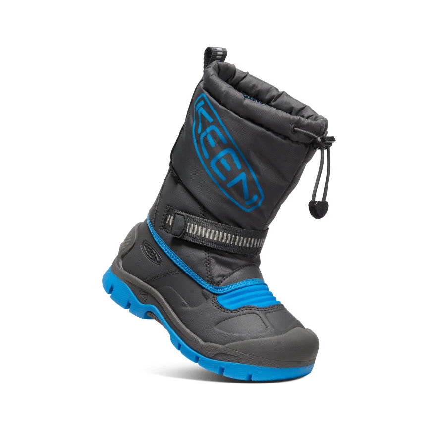 Keen Little Kids' Snow Troll Waterproof Boot | Magnet/Blue Aster - Image 3