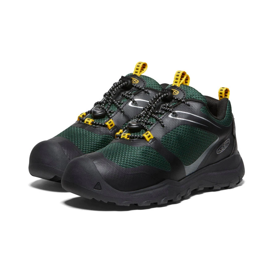 Keen Big Kids' Wanduro Waterproof Shoe | Black/Greener Pastures - Image 2