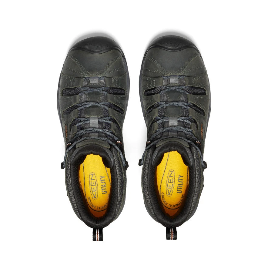 Keen Men's Flint II Waterproof Mid (Soft Toe) | Steel Grey/Tortoise Shell - Image 4