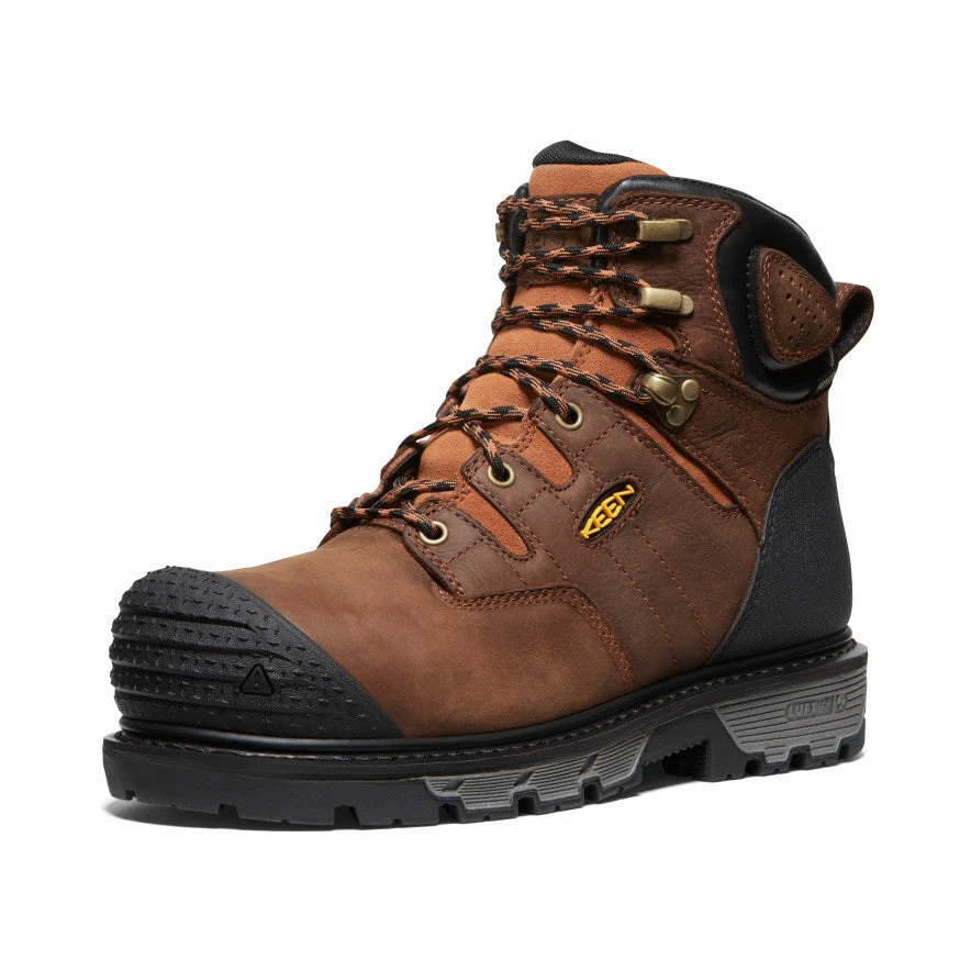 Keen Men's Camden 6" Waterproof Boot (Carbon-Fiber Toe) | Leather Brown/Black - Image 3