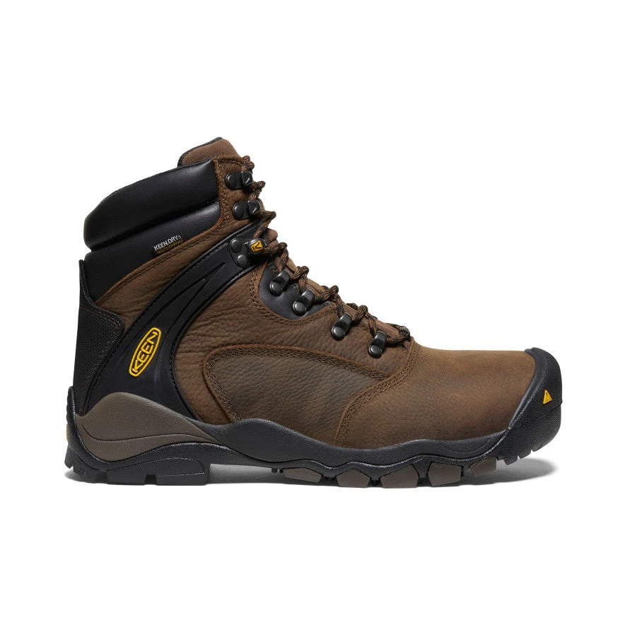 Keen Men's Louisville 6" Waterproof Boot (Steel Toe) | Cascade Brown