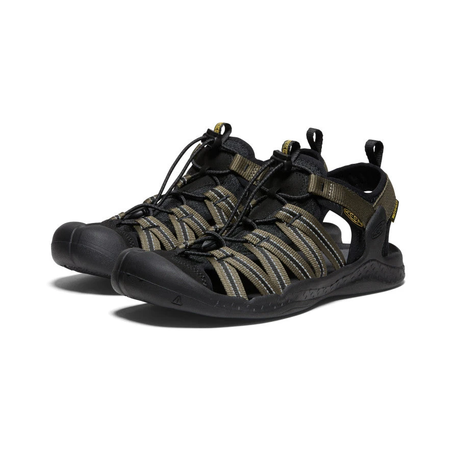 Keen Men's Drift Creek H2 Sandal | Dark Olive/Black - Image 2