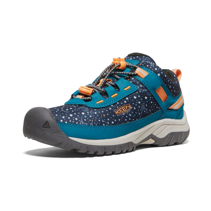Keen Big Kids' Targhee Sport Vent Shoe | Deep Lagoon/Tangerine - Image 3