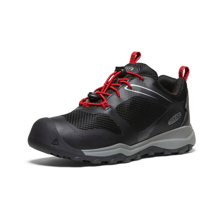 Keen Big Kids' Wanduro Waterproof Shoe | Black/Ribbon Red - Image 3