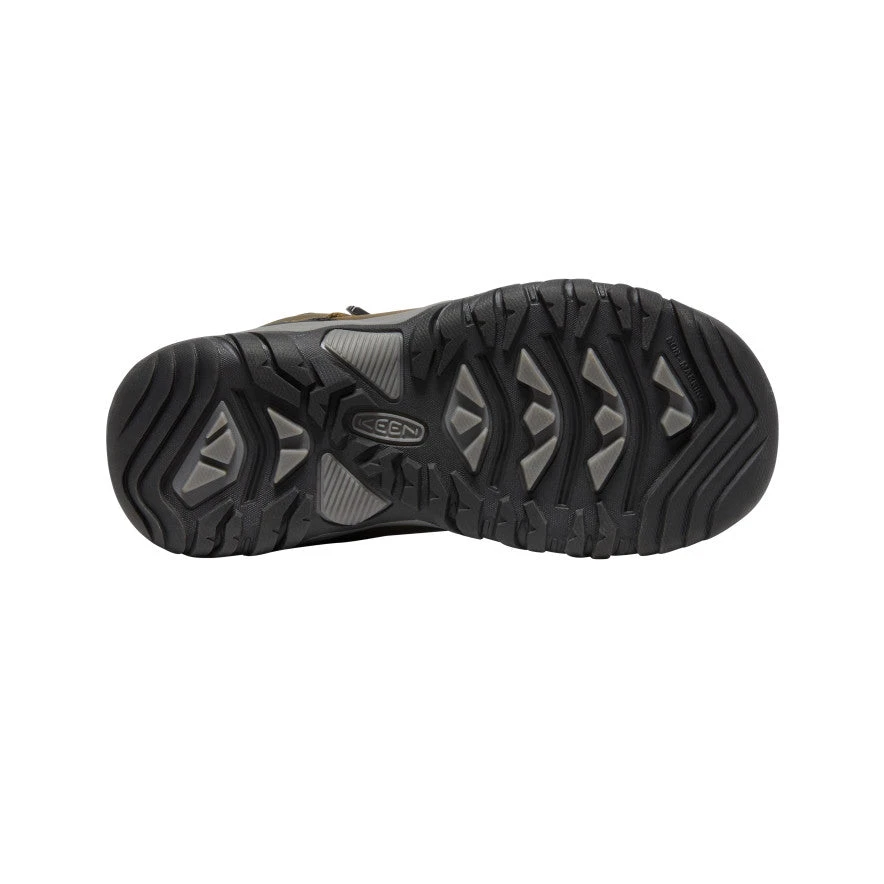 Keen Big Kids' Ridge Flex Waterproof Boot | Dark Olive/Dusky Citron - Image 4